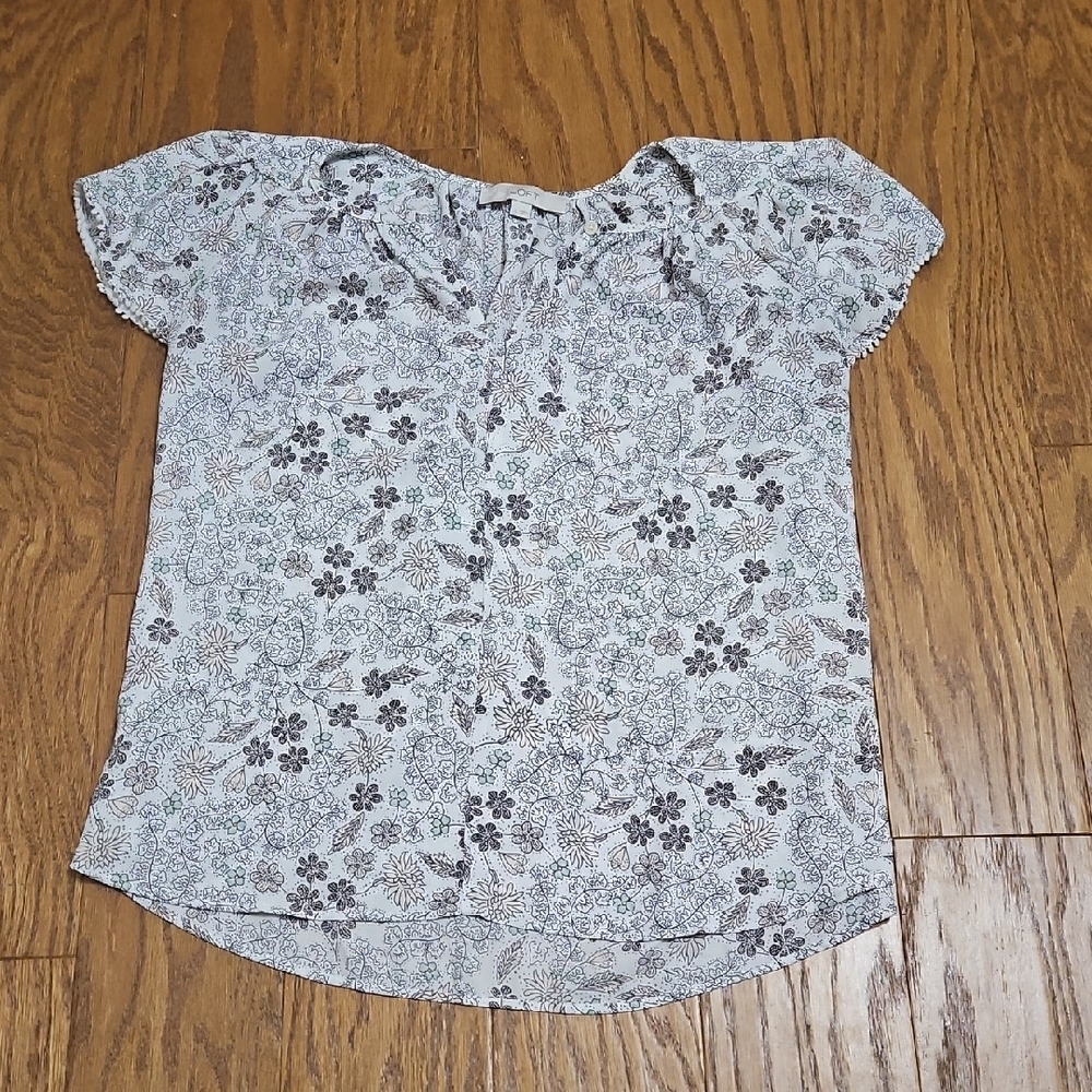 Loft Floral Print Blouse Size Small